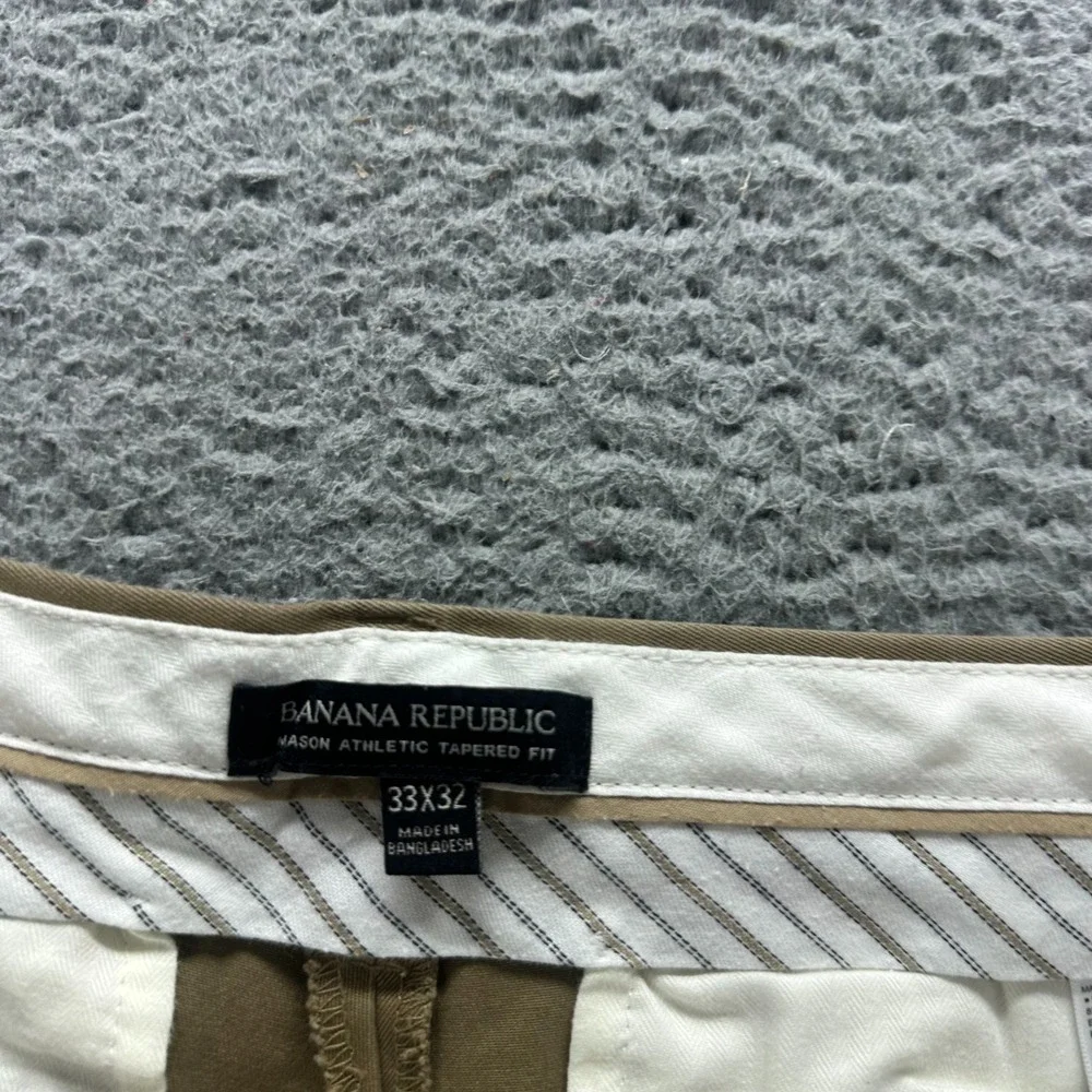 Banana Republic Mason Pant Mens 33x30 Brown Cotton Chino Tapered Athletic Preppy